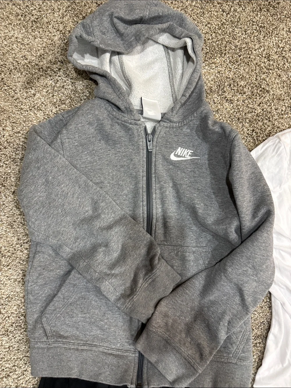 Nike Kids Black, Gray & White Activewear Set with Logo Tee